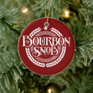 Bourbon Snob - funny whiskey drinker Keramisch Ornament