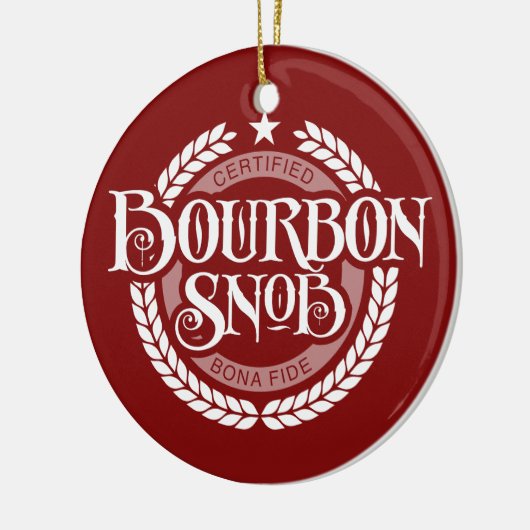 Bourbon Snob - funny whiskey drinker Keramisch Ornament (Links)