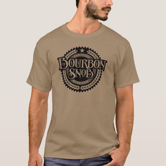 Bourbon Snob - funny whiskey drinker T-shirt (Voorkant)