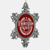 Bourbon Snob - funny whiskey drinker Tin Sneeuwvlok Ornament (Links)