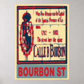 Bourbon St New Orleans Frans kwartaal Poster (Voorkant)