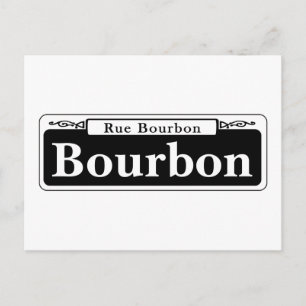 Bourbon St., New Orleans Street Sign Briefkaart