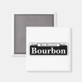 Bourbon St., New Orleans Street Sign Magneet (Voorkant / Achterkant)