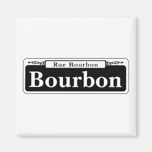 Bourbon St., New Orleans Street Sign Magneet
