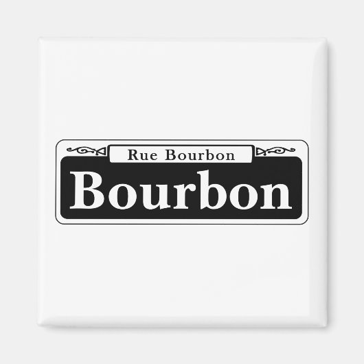 Bourbon St., New Orleans Street Sign Magneet (Voorkant)