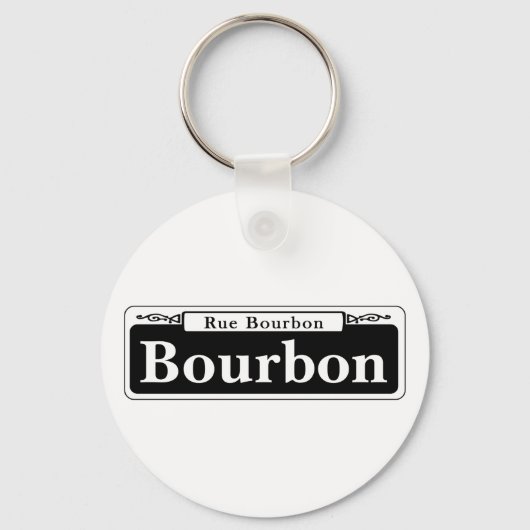 Bourbon St., New Orleans Street Sign Sleutelhanger (Voorkant)