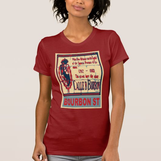 Bourbon St New Orleans T-shirt (Voorkant)