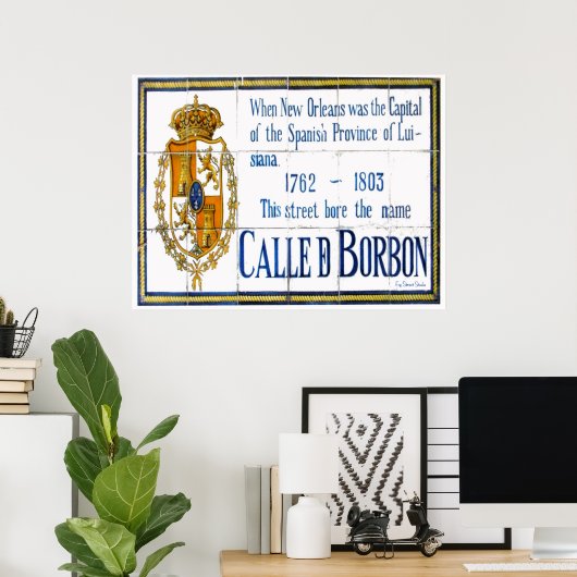 Bourbon St Tile Mural Poster (Thuiskantoor)