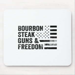 Bourbon Steak Pistolen en Freedom USA Flag Whiskey Muismat