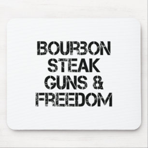 Bourbon Steak Pistolen en Freedom USA Flag Whiskey Muismat