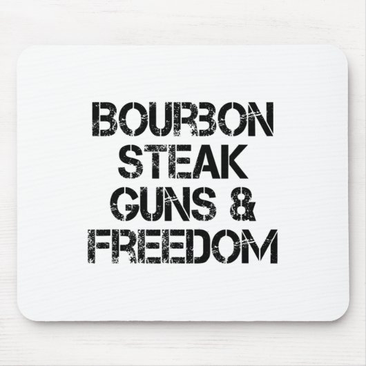 Bourbon Steak Pistolen en Freedom USA Flag Whiskey Muismat (Voorkant)