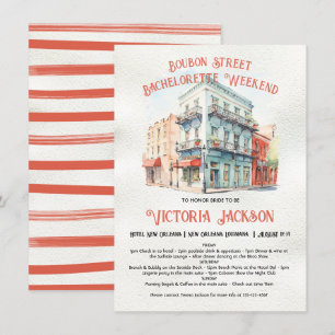 Bourbon Street Bachelorette Weekend Vrijgezellenfe Kaart