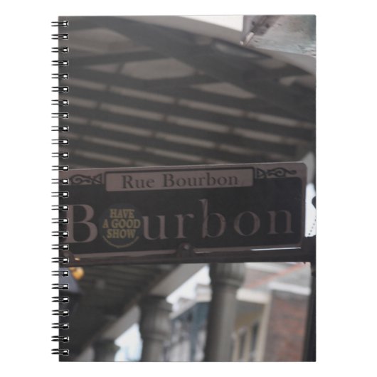 Bourbon Street bord Notitieboek (Voorkant)