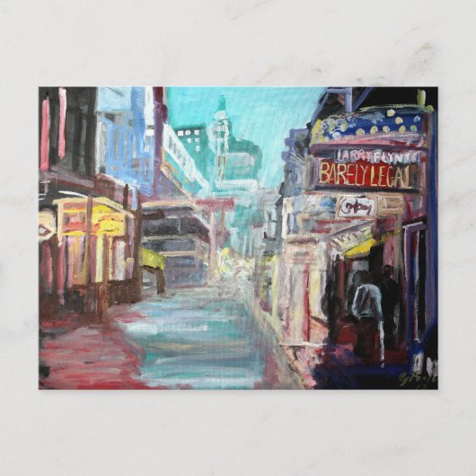 Bourbon Street Briefkaart (Voorkant)
