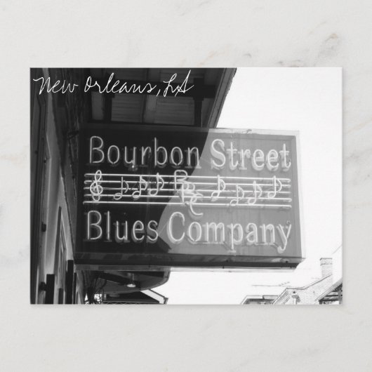 Bourbon Street Briefkaart (Voorkant)