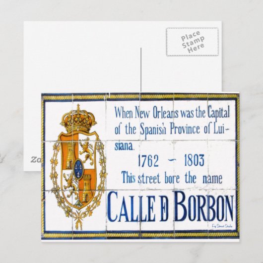 Bourbon Street Briefkaart (Voorkant / Achterkant)