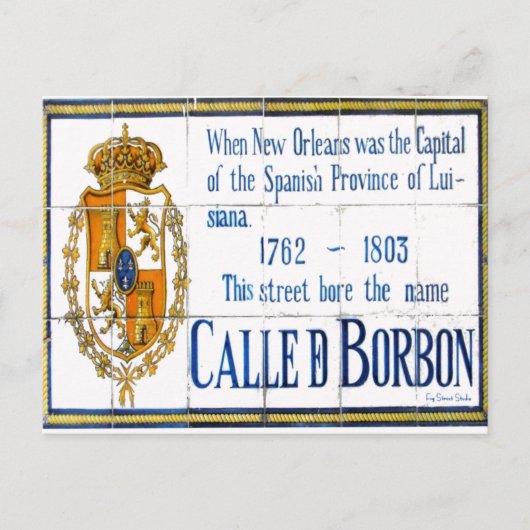 Bourbon Street Briefkaart (Voorkant)