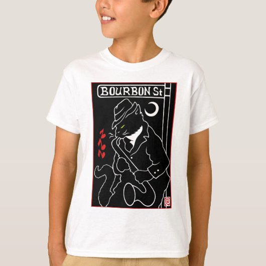 Bourbon Street Cat T-shirt (Voorkant)