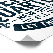 Bourbon Street French Quarter New Orleans Mardi Gr Poster (Hoek)