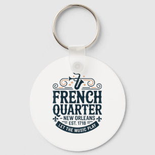 Bourbon Street French Quarter New Orleans Mardi Gr Sleutelhanger