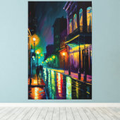 Bourbon Street, New Orleans, Franse wijk Canvas Afdruk (Insitu (Houten vloer))