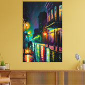 Bourbon Street, New Orleans, Franse wijk Canvas Afdruk (Insitu (Woonkamer))