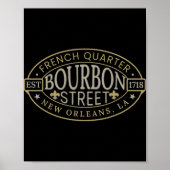 Bourbon Street New Orleans French Quarter Louisian Poster (Voorkant)