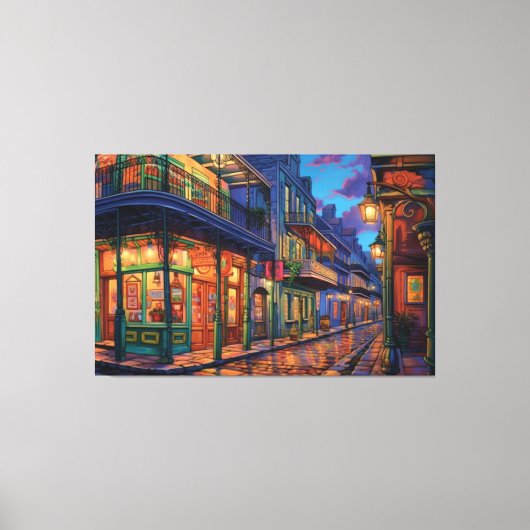 Bourbon Street, New Orleans, Louisiana, kunst Canvas Afdruk (Voorkant)