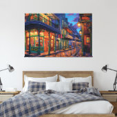 Bourbon Street, New Orleans, Louisiana, kunst Canvas Afdruk (Insitu (Slaapkamer))