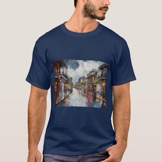 Bourbon Street New Orleans T-shirt (Voorkant)