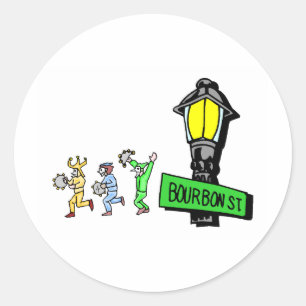 Bourbon Street Ronde Sticker