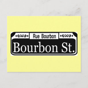 Bourbon Street Sign Briefkaart