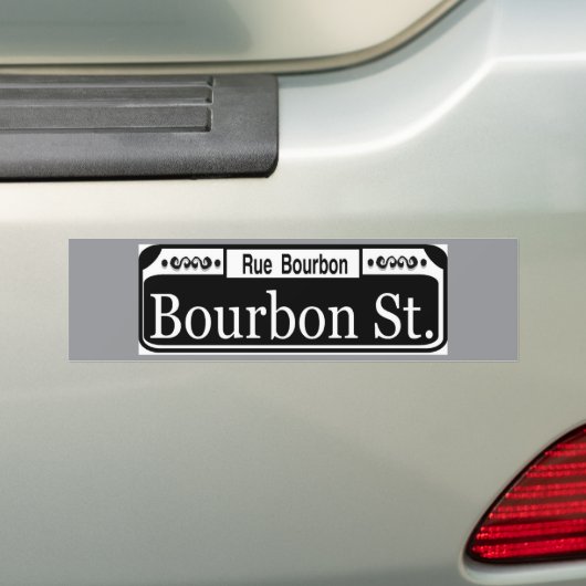 Bourbon Street Sign Bumpersticker (Op auto)