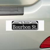 Bourbon Street Sign Bumpersticker (Op auto)