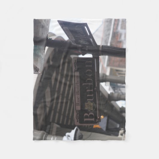 Bourbon Street Sign Fleece Blanket Deken (Voorkant)