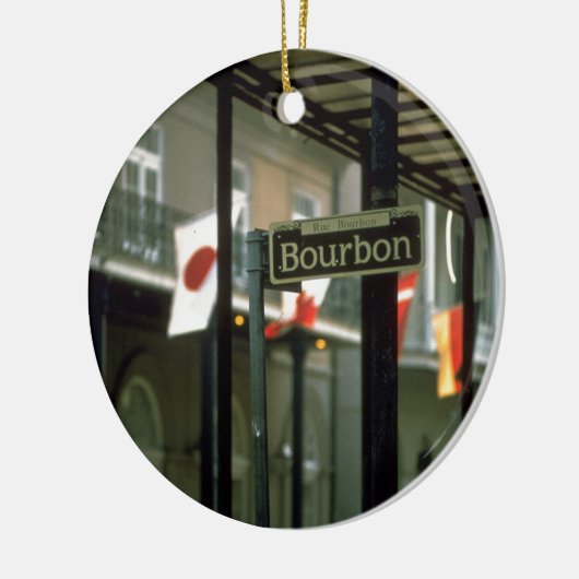Bourbon Street Sign in New Orleans Keramisch Ornament (Links)