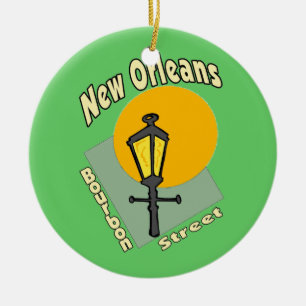 Bourbon Street Sign Keramisch Ornament