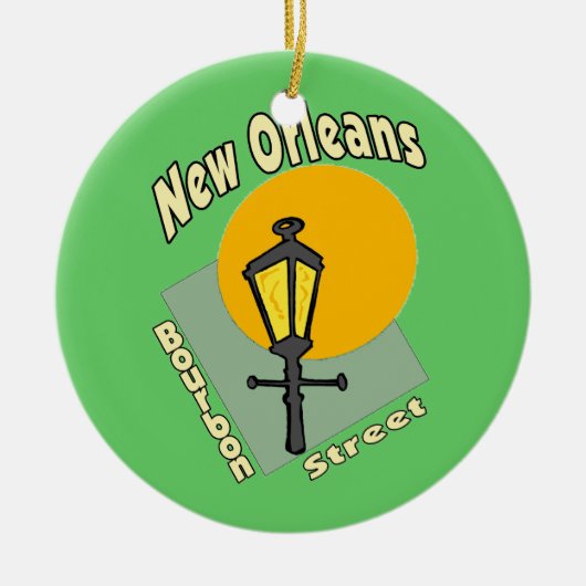 Bourbon Street Sign Keramisch Ornament (Voorkant)