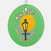 Bourbon Street Sign Keramisch Ornament (Links)