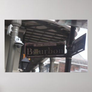 Bourbon Street Sign Poster
