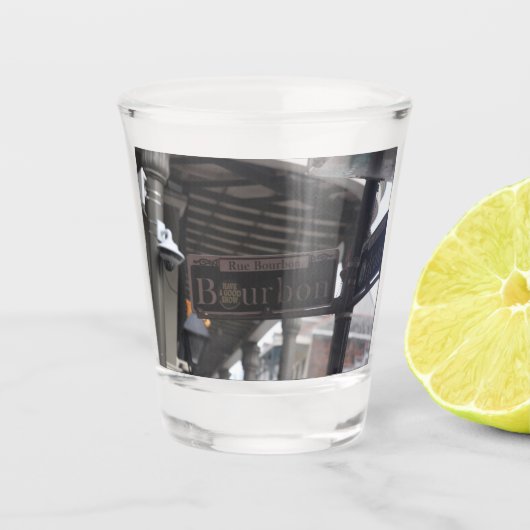 Bourbon Street Sign Shot Glass Glas (Voorkant)