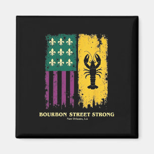 Bourbon Street Strong New Orleans Pride Crawfish M Magneet