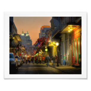 Bourbon Street Sunset Print Foto Afdruk