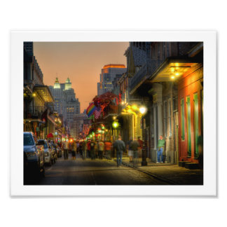 Bourbon Street Sunset Print Foto Afdruk