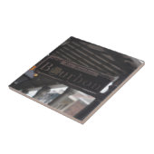 Bourbon Street teken keramische Tegel Tegeltje (Zijkant)