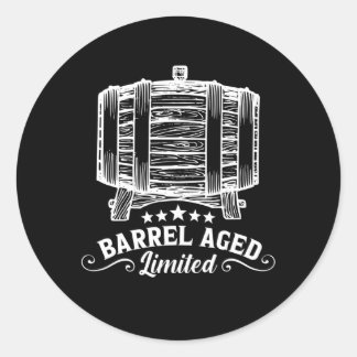 Bourbon vat verouderde whisky Drink alcohol Ronde Sticker