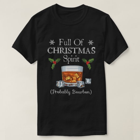 BOURBON vol Kerstmis T-shirt (Design voorkant)