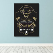 Bourbon Whiskey Art Canvas Afdruk (Insitu (Houten vloer))