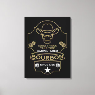 Bourbon Whiskey Art Canvas Afdruk