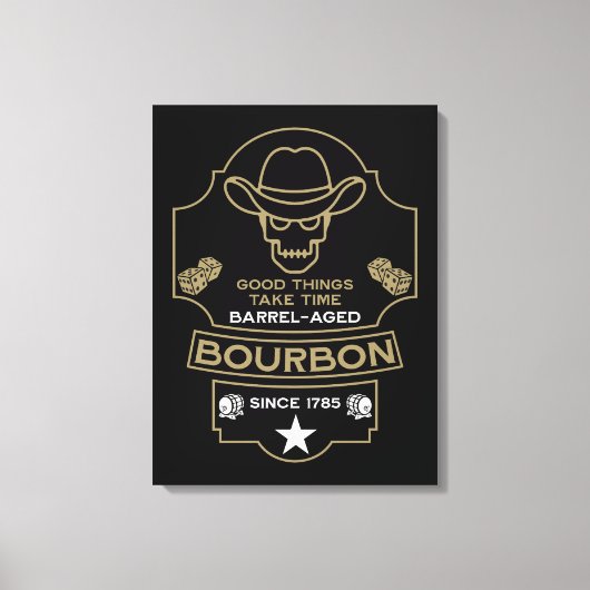 Bourbon Whiskey Art Canvas Afdruk (Voorkant)